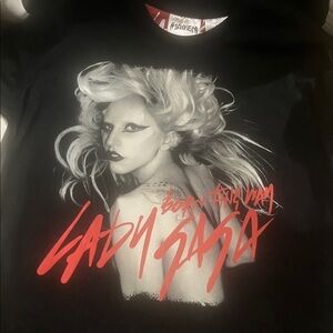 Black Lady Gaga Born This Way Small Shirt